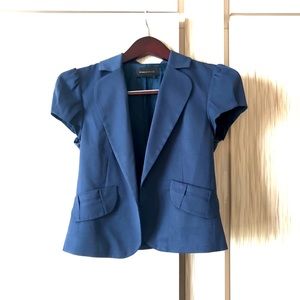 BCBGMAXAZRIA Navy Shirtsleeve Blazer Small